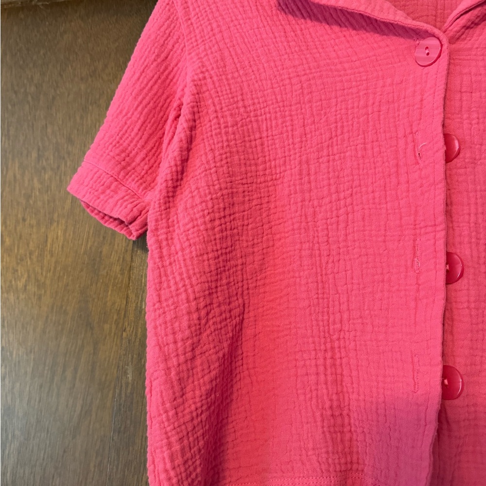 Pink button down matching set - Picture 3 of 6